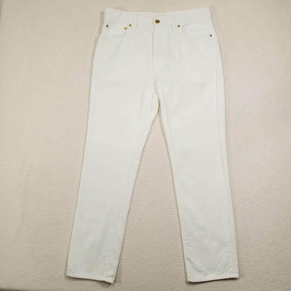Sid Mashburn Corduroy Pants Mens 33x30 White Button Fly Straight Leg Cotton